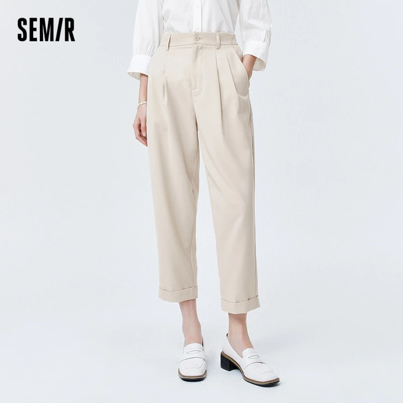 

Semir Casual Pants Women Cuffed Tapered Pants Versatile Summer Basics Women'S Octuple Pants For Commuting