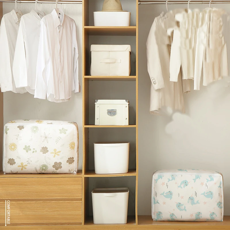 جديد 1 قطعة حقيبة تخزين اللحاف متعددة الوظائف الغبار الرطوبة سعة كبيرة صندوق تخزين ملابس حقيبة المنزل تتحرك تنظيم حقيبة #3