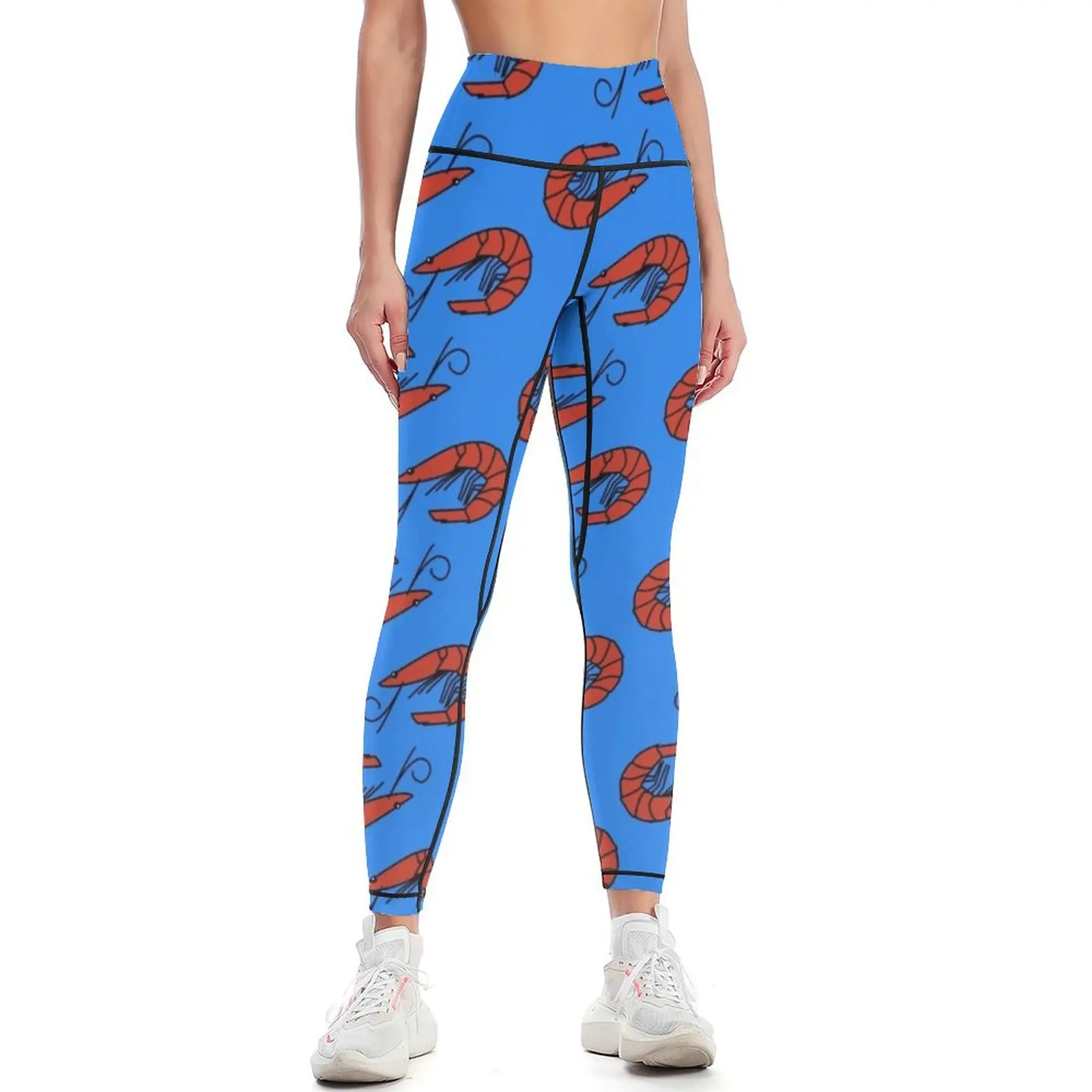 Shrimp Pattern Leggings active wear fitness set gym Womens Leggings