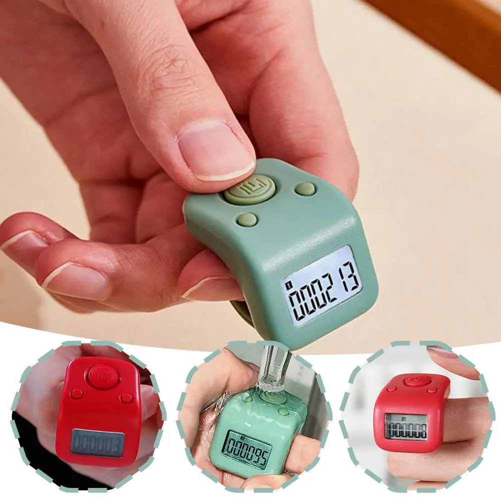 Electronic Finger Counter Magnetic Charging Mini Digital LCD Electronic Finger Ring Sports Counters Clicker Counting Tally