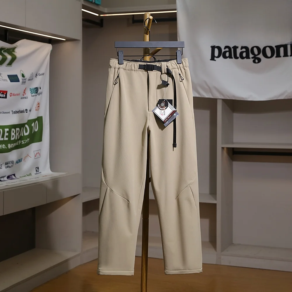 

Брюки God Fce на подкладке, мужские повседневные теплые ветрозащитные мягкие длинные брюки, универсальные брюки для отдыха