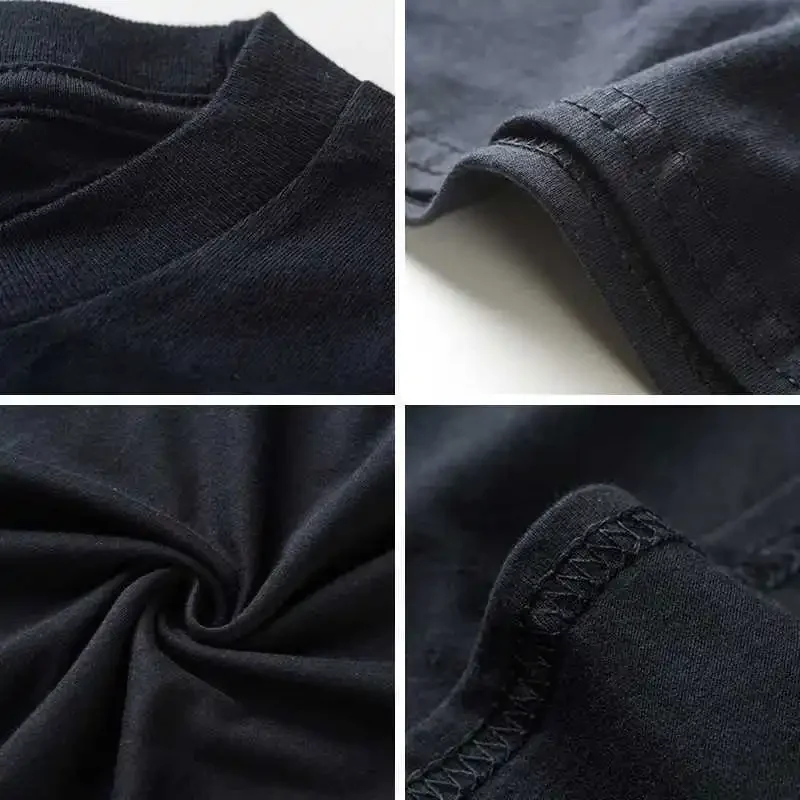 تي شيرت رياضي عصري بأكمام قصيرة لعام 2026 مع طباعة فرقة Deth Rock، عصري ومسامي، مناسب للارتداء اليومي