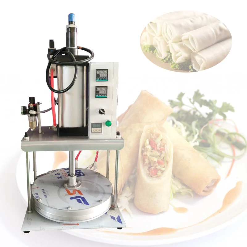 

Pancake Press Machine Pneumatic Thickness Adjustable 20-40cm Spring Rolls Pancake Making Machine