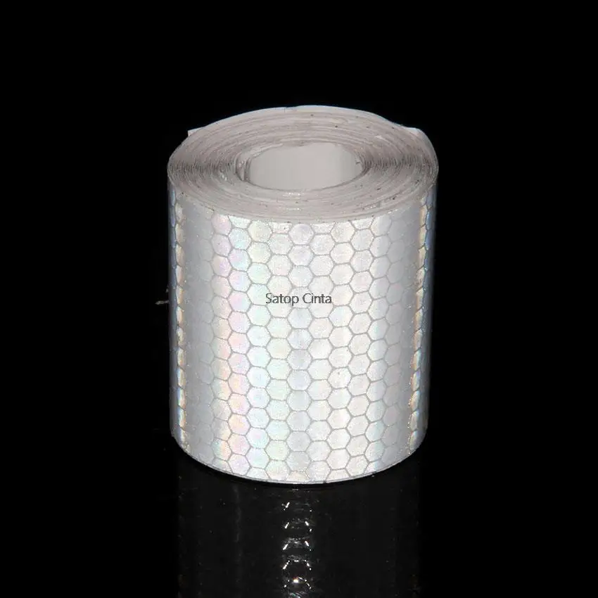 شريط عاكس تحذير سلامة الدراجات ، شريط عاكس أبيض Conspicuity ، ملصقات الدراجة ، عاكسات لاصقة للأشياء ، 10 متر ، 2"