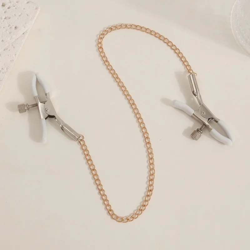 Woman Nipple Chain Chest Breast Sex Toy Erotic Couple Outdoor Sex Adult Toys Girl Amazing Dating Tools  with Silver Strings - view 4