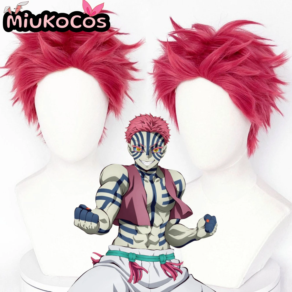 

IN STOCK Akaza Cosplay Wig MiukoCosplay Anime Demon Slayer Cosplay