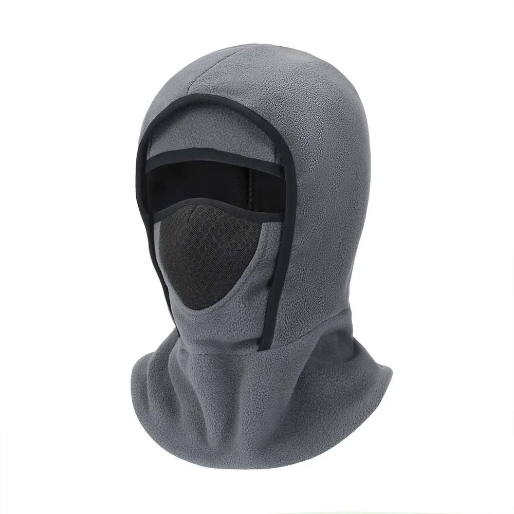 Fleece Lined Fleece Balaclava Breathable Mesh Lightweight Ski Face Mask Stretch Fit Solid Colors Thermal Neck Warmer