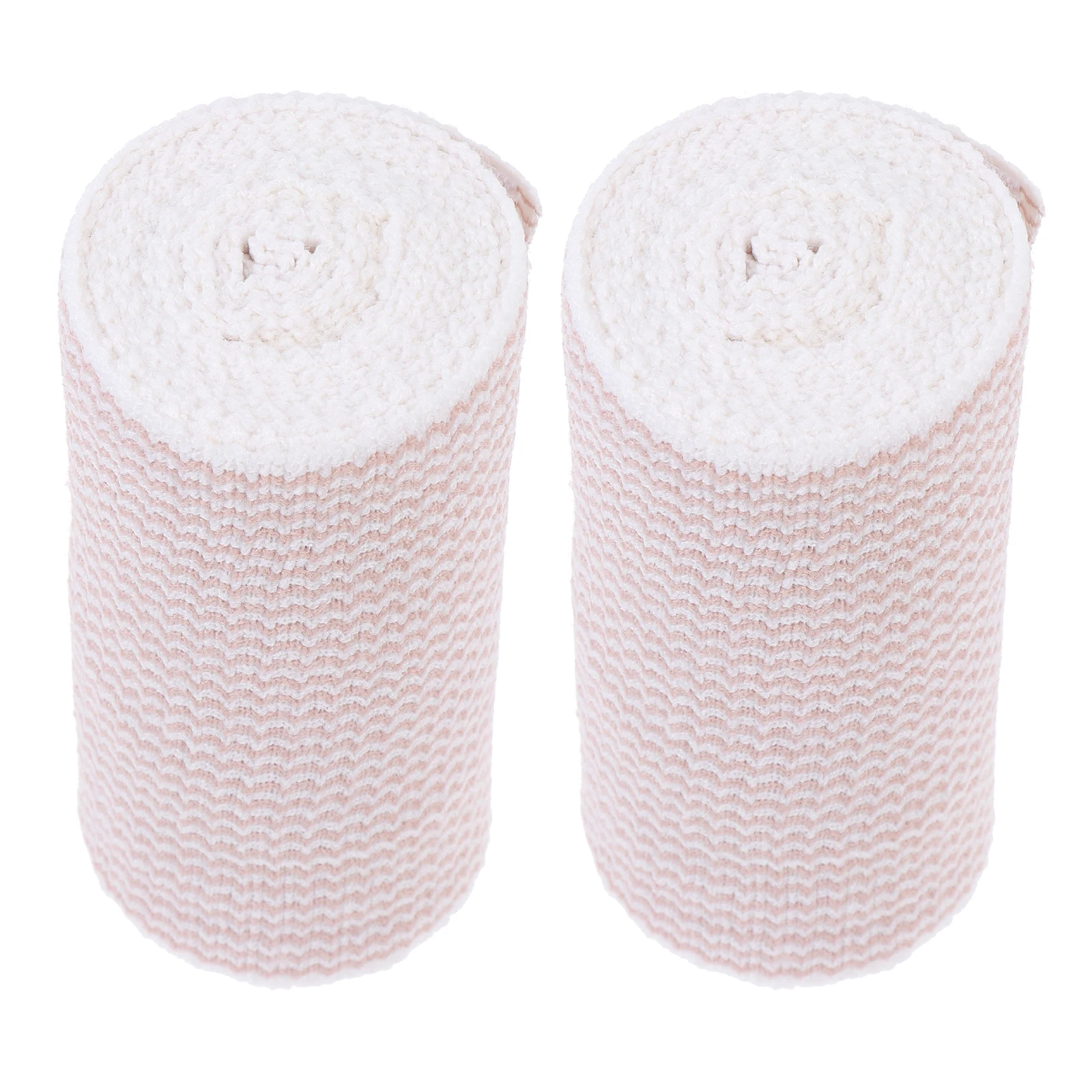 

2pcs Wide Elastic Cotton Compression Bandage Latex-Free Stretchable Sports Support Wrap Reinforced Fastening for Knee