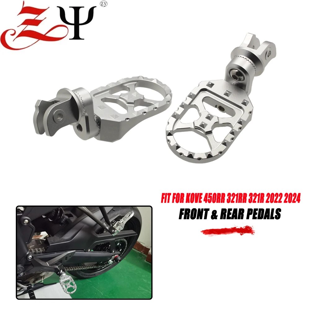 

Fit For KOVE 450RR 321RR 321R 321 450 R RR Motorcycle Adjustable Front Footrest Rear Footrest Rotatable Foot Rest Footpegs