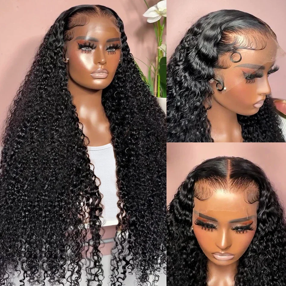 250% Densaity HD Transparent 13x6 Water Curly Ready to Wear Human Hair Wigs 13x4 Loose Deep Wave 5x5 Lace Front Glueless Wigs