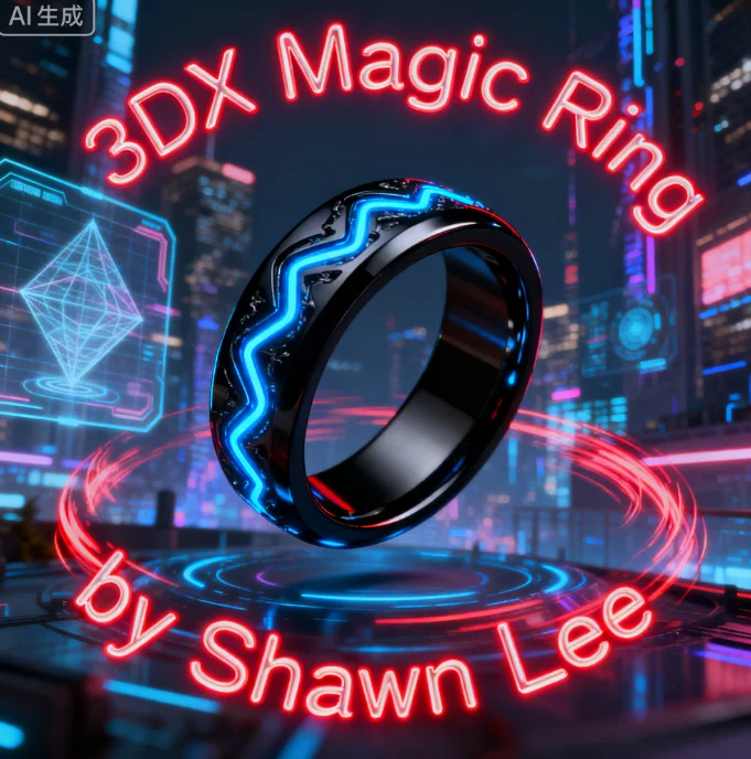 

‌ Волшебное кольцо 3DX от Шона Ли слева к кольцевой коробке Иллюзия Романтический уличный фокус крупным планом Профессиональные трюки для фокусников