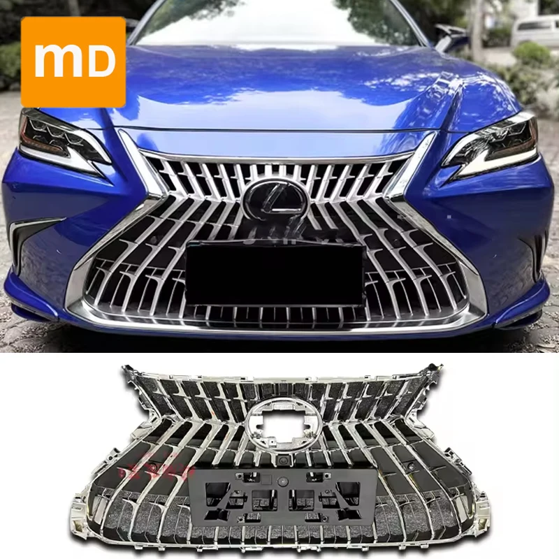 Gloss Black Radiator Plating Grilles Front BumpHood Er Hood For 2018-2023 Lexus ES200 260/300h Car Accessories Upgrad