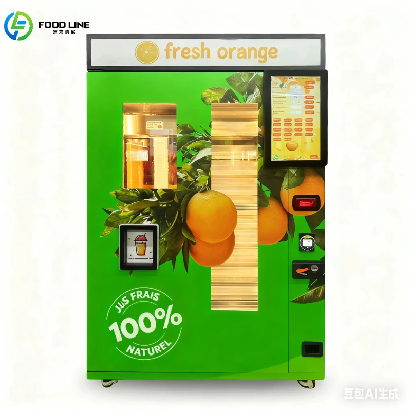 

Customized High Efficiency Juice Vending Machine Fresh Fruit Juice Squeezer Dispenser for Supermarket