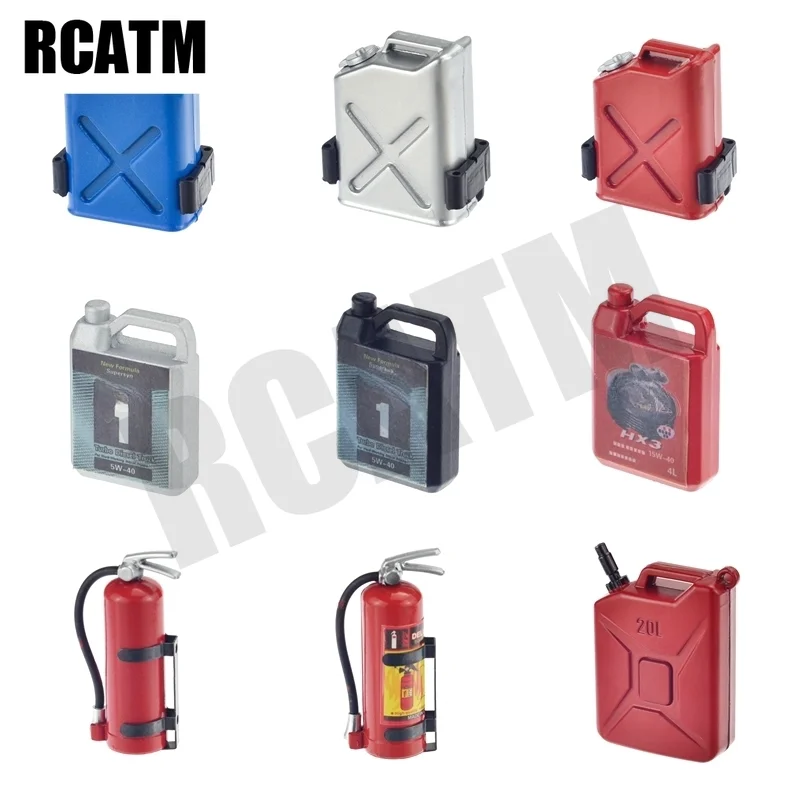 Bình Nước Động Cơ Hộp Bình Cứu Hỏa Cho 1/10 RC Xe Bánh Xích Xe TRX4 TRX6 G63 G500 D90 Trục Scx10 III Sơn Mô Hình Chuyên Dụng Tamiya VS4 RC Trang Trí