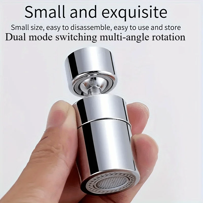 1PCS 360 Degree Rotatable Dual Mode Anti Splash Faucet Aerator with Extender for Kitchen Bathroom Sink