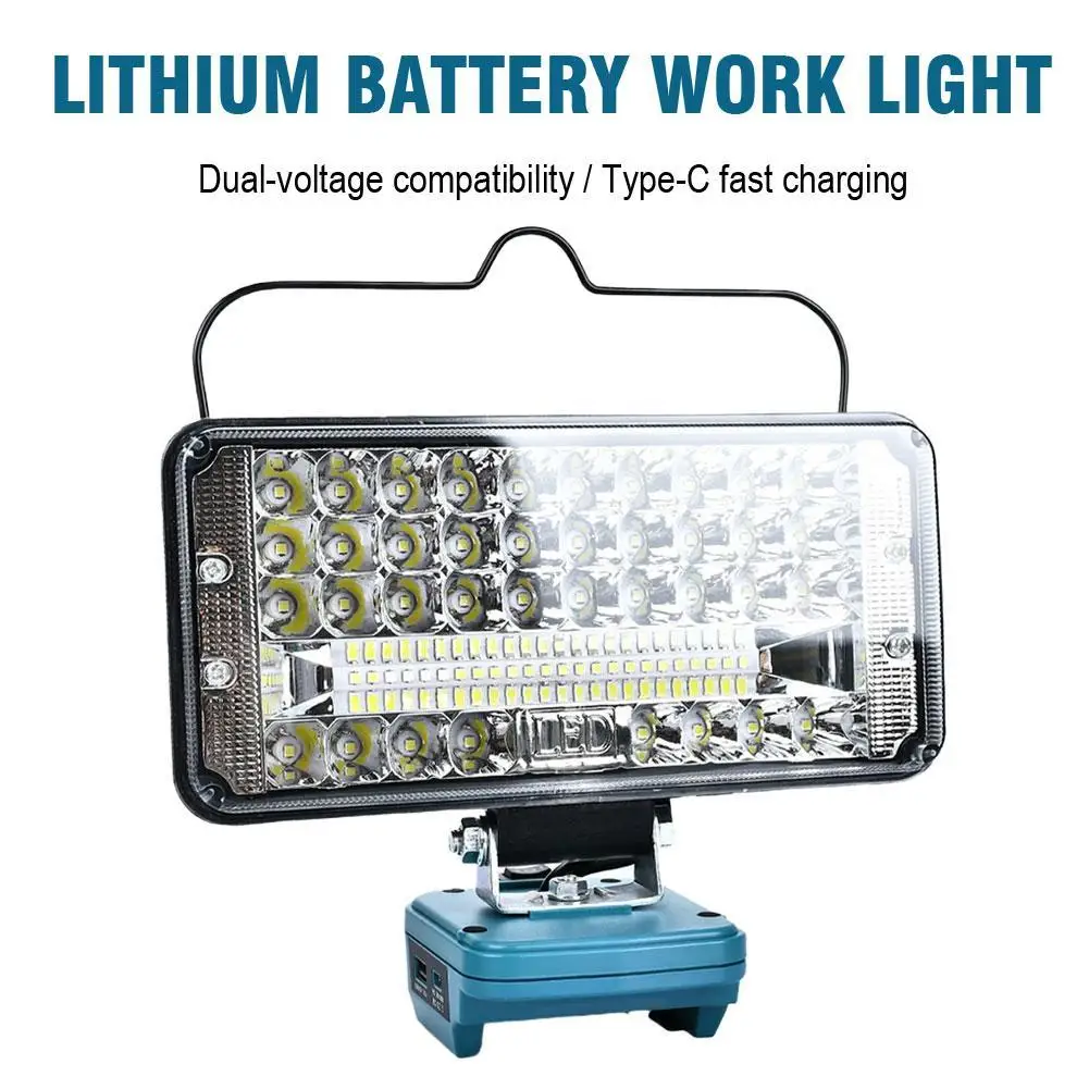 

Cordless LED Work Light Jobsite Light Spotlight Tool 18v Battery Lamp Flood Light Flashlight(No Battery)