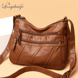 Sac A Main 2 Layers Large Capacity Shoulder Bags For Women 2024 Luxury Designer Handbags Vintage Female Crossbody Messenger Bag