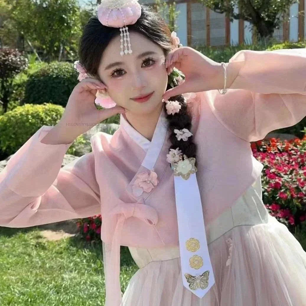 Korean Hairband Butterfly Flower Decor Hair Clip Hanbok Headdress  Hair Accessory With gold-plated Butterfly Hair Accessory