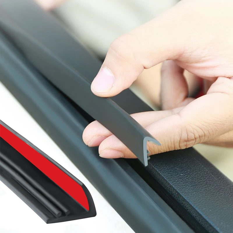 4m 2m Car Window Seal Strip Auto Rubber Side Window Filler V Shape Sealing Strips Noise Insulation for Car Window Lift