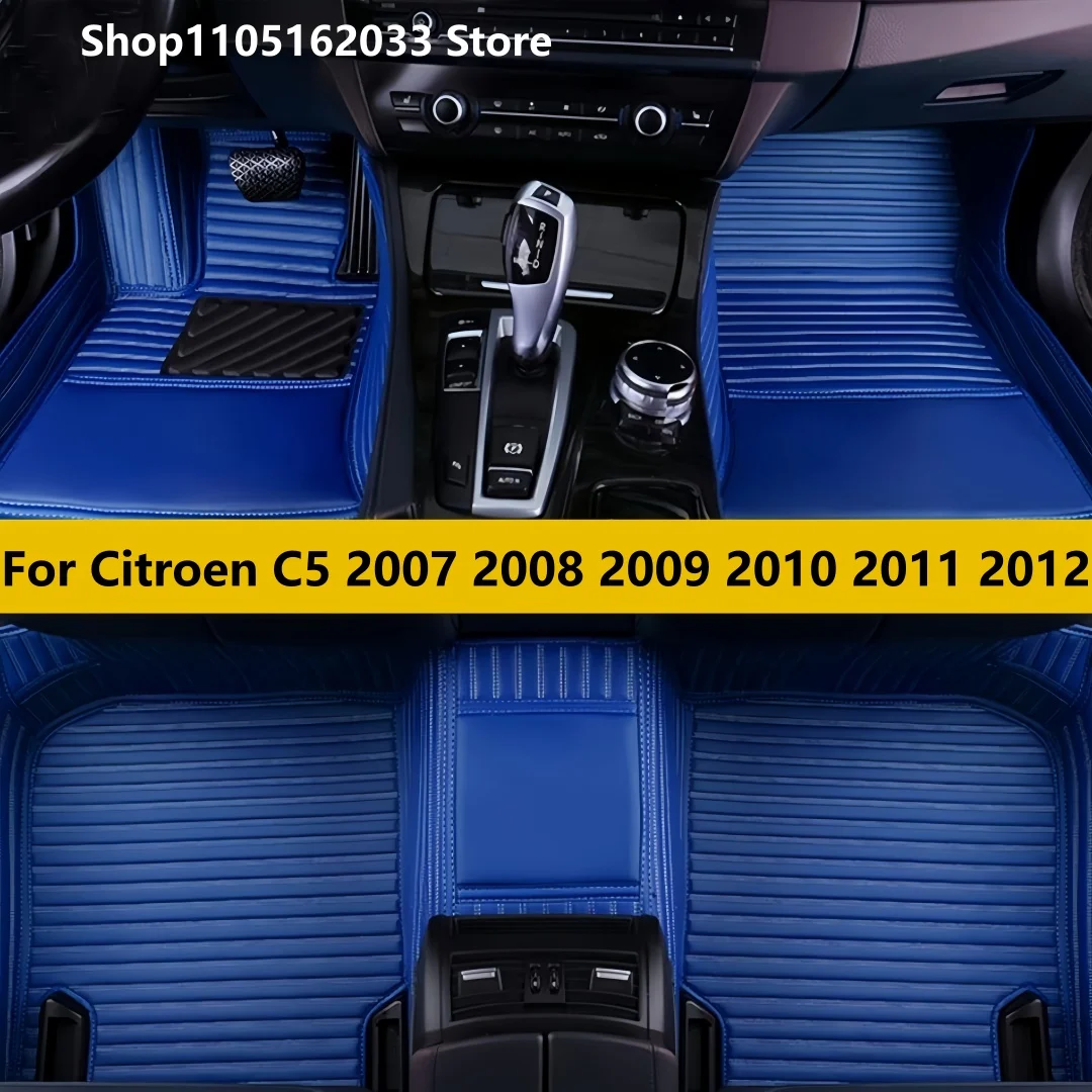 

Car Foot Pads For Citroen C5 2007 2008 2009 2010 2011 2012 Auto Floor Mats Carpet All Weather Full Set Vehicle Leather Matts