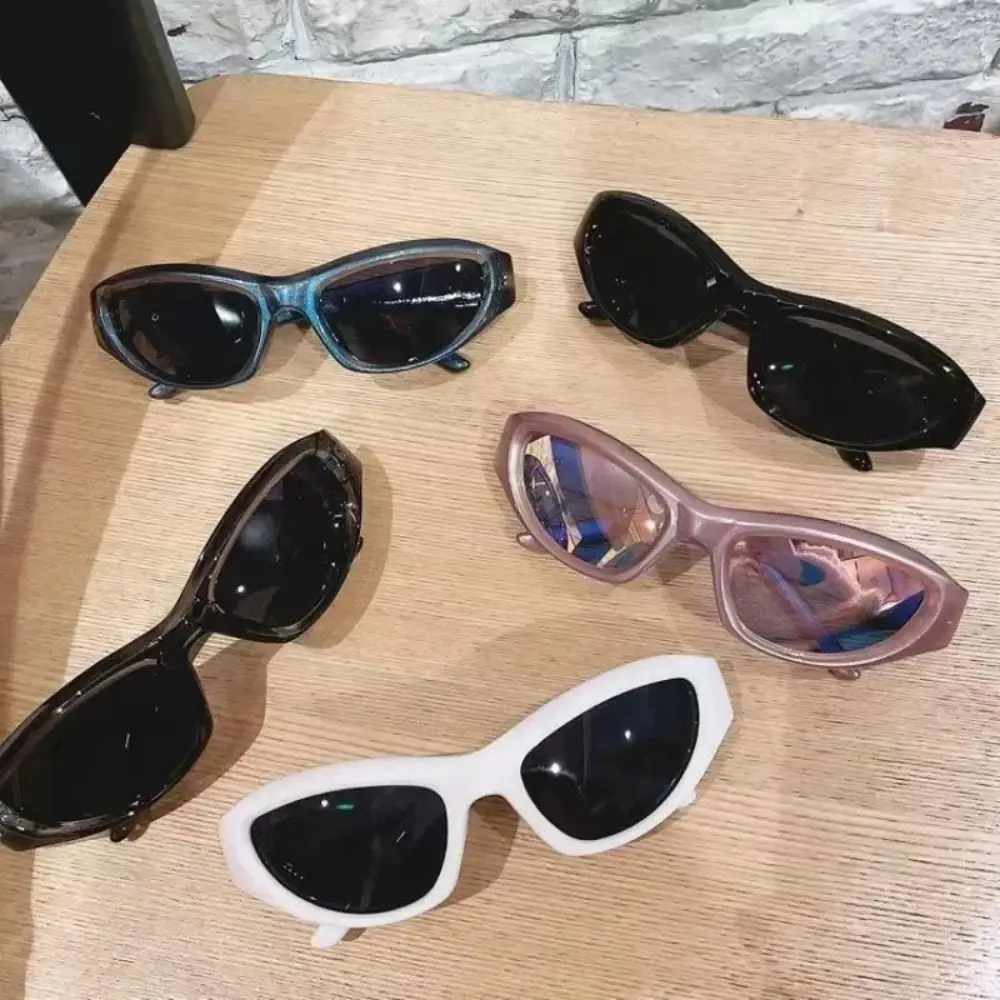 Neue fortschritt liche y2k Sport Punk Sonnenbrille Frauen Marke Designer ovale Männer Luxus Sonnenbrille uv400 bunte Spiegel Mode Brillen
