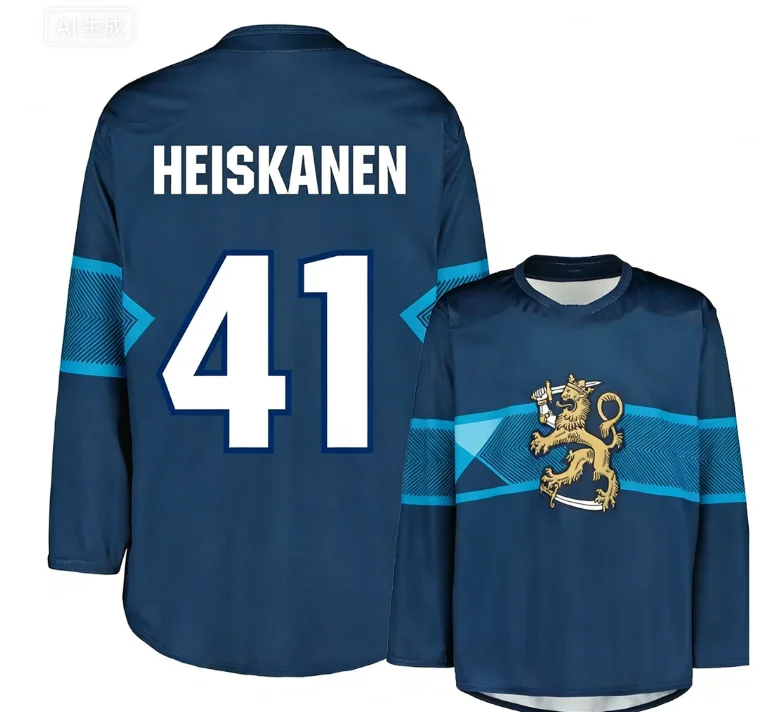 

Команда MOTOFinland 2026-27: Новинка - Домашняя форма Рантанена # 96 3D-печатных хоккейных футболок с длинными рукавами для всей семьи, детские, унисекс, для фанатов