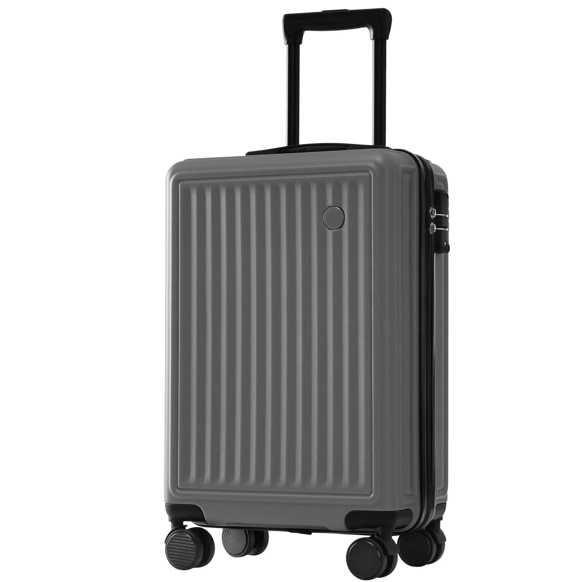 Hard Shell Case Carry Case suitcase hand luggage 4 Rolls ABS Material TSA Custom Lock 36*23*56 Grey