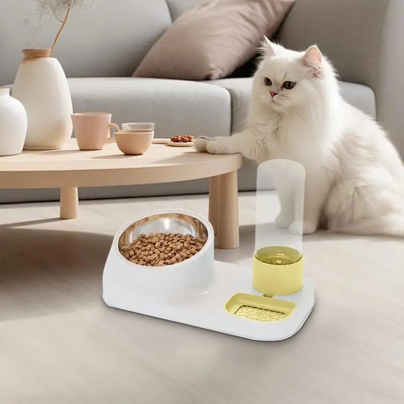 وعاء طعام القطط من الفولاذ المقاوم للصدأ وعاء للوجبات الخفيفة سقي غير قابل للانزلاق لتغذية القطط موزع الطعام الجاف للكلاب والجرو