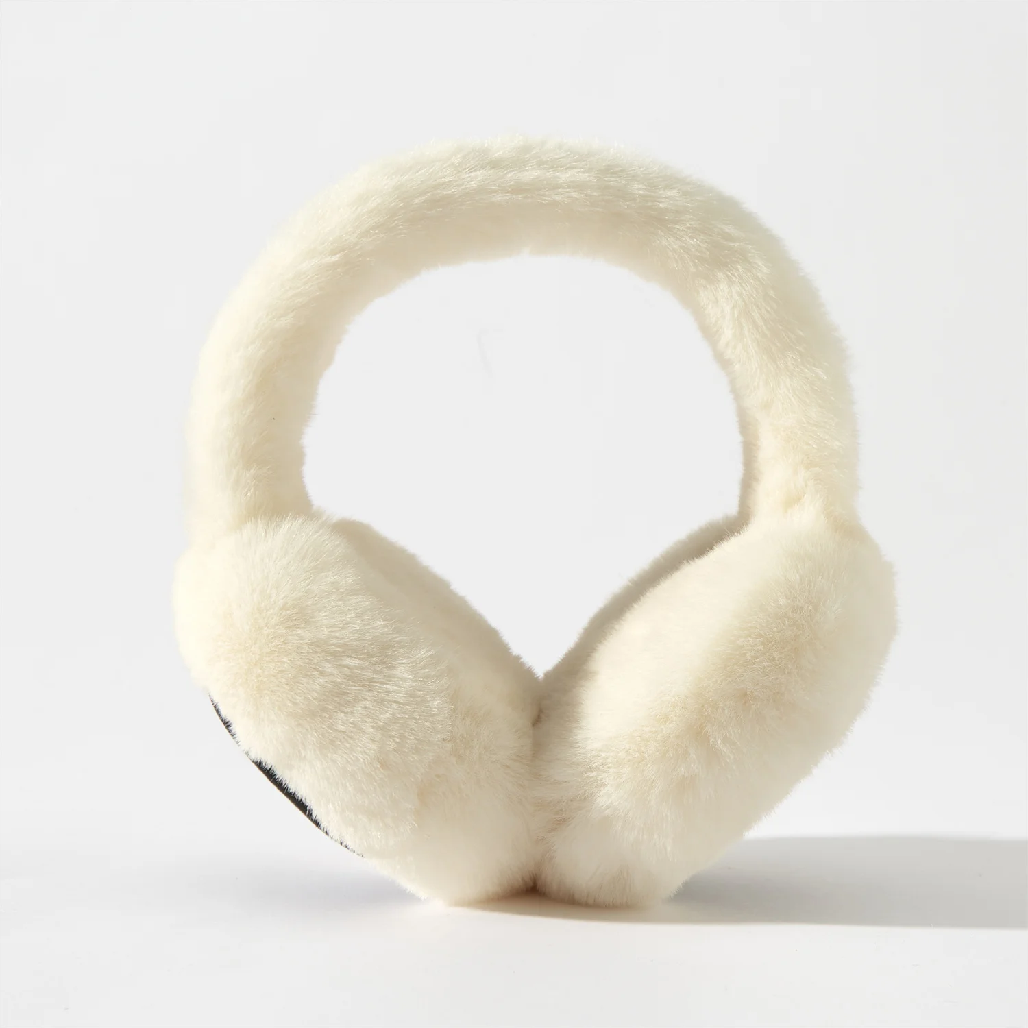 Кофейные пушистые мягкие наушники, популярные модные мужские и женские наушники, высококачественные наушники из искусственного кроличьего меха, зимние аксессуары