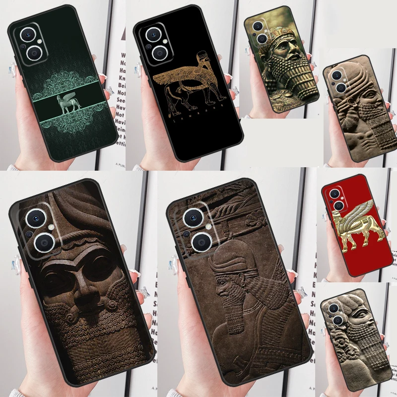 Assyrian Lamassu Winged Bull Phone Case For OPPO Reno 13F 13 12 12F 11 8T 7 8 10 Pro OPPO Find X8 Pro X6 X3 X5 Lite Cover