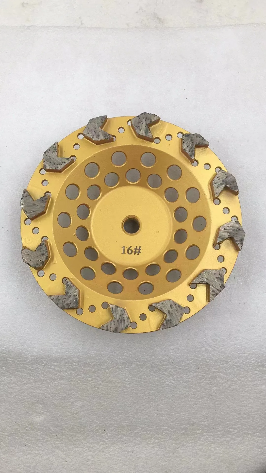 [M14 5/8\'\'-11 Thread] 5\'\' 7\'\' Diamond Arrow tooth wheel floor grinding cup Wheels | 125 180mm Concrete grind polishing discs