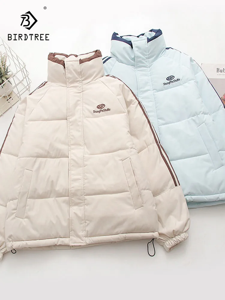 

New 2025 Autumn Padded Jacket, Women Mock Neck Embroidery Pocket, Fashion Versatile Commute Loose Outerwear, Winter C5O891CC