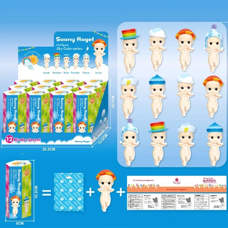 Caja ciega Sonny Angel Weather Series juguete decorativo figuras de Anime teléfono adornos lindos niños cumpleaños regalo de Navidad