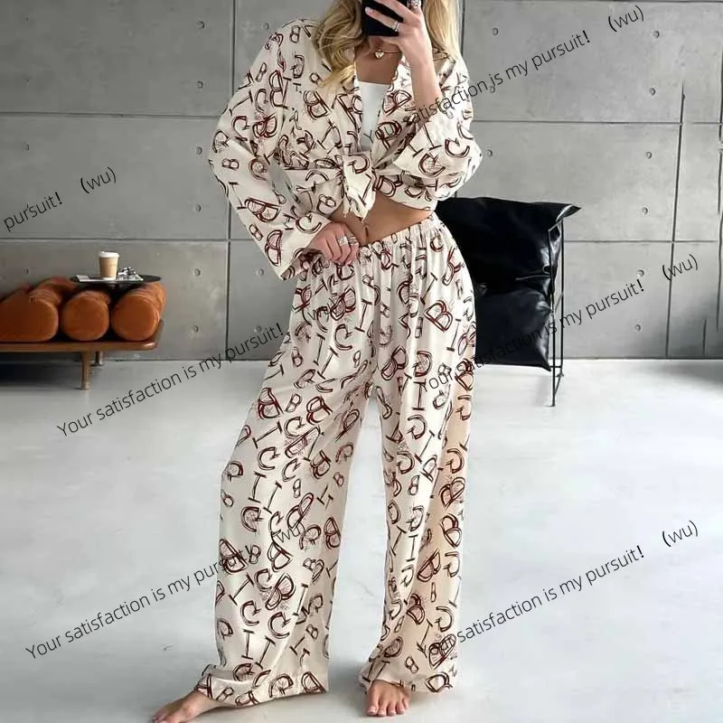 

ZOCI-европейская и американская осенняя мода и удобные брюки с длинными рукавами и принтом, пижамный комплект, женская одежда для дома