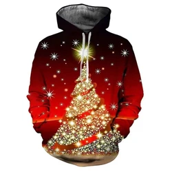 Christmas Tree Graphic 3D Print Hoodies Women Hooded Sweatshirts Streetwear Pullovers Harajuku Tracksuits Female Unisex Clothing