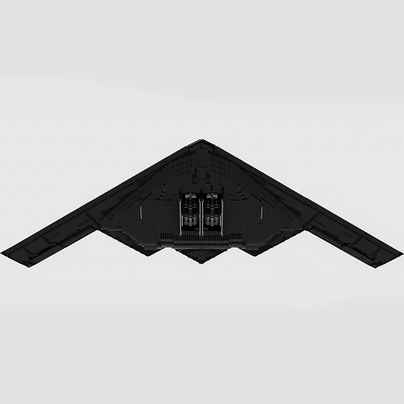 MOC Black Airplane Bomber Grumman B-2 Spirit Fighter Building Blocks Set Ghost Northrop Hawk Aircraft Brick Children Toys Gifts