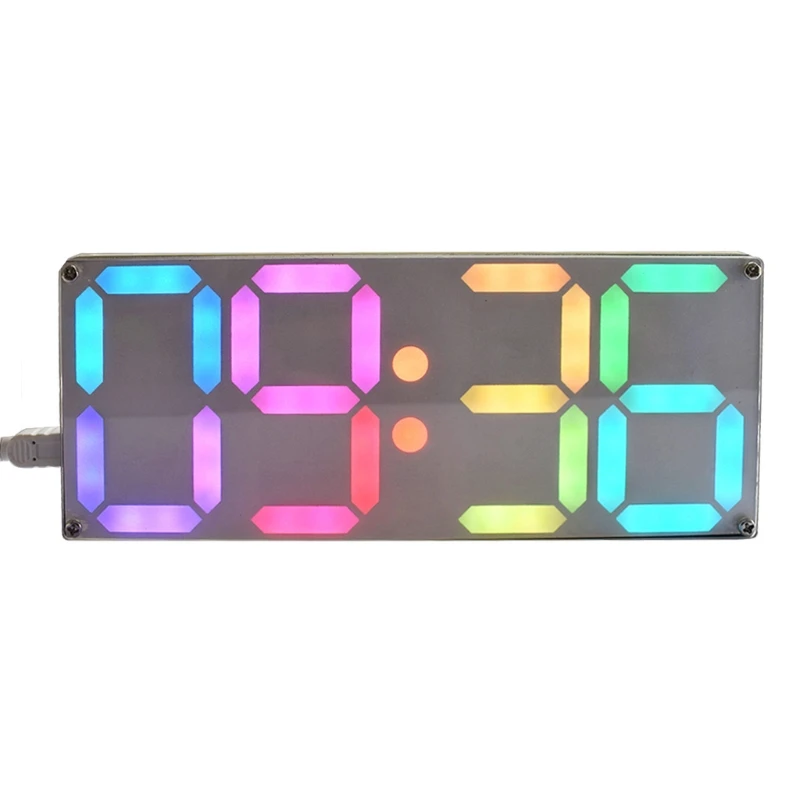 

Large Rainbow Color Digital Tube DS3231 Clock DIY With Customizable Colors Dropship