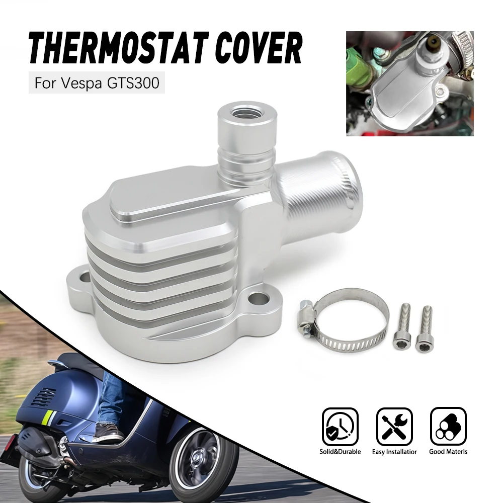 

For Vespa GTS GTV 300 Thermostat Housing Cover Water Connection