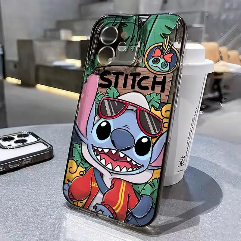 Disney Stitch Guide Lovely Couple Phone Case For iPhone 16 15 14 13 12 11 Pro Max X XS Max XR 7 8 Plus Shockproof Soft Cover