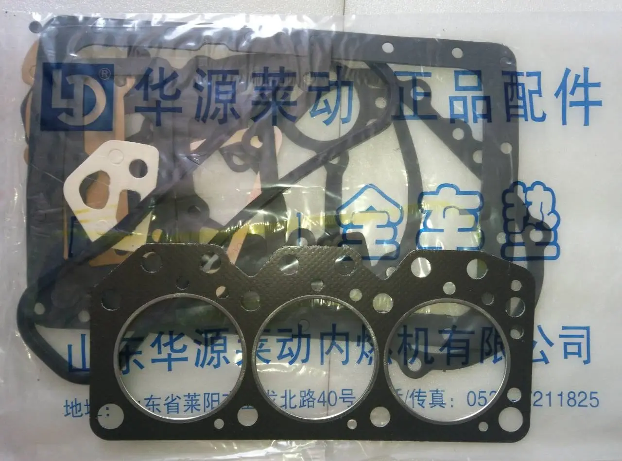 set of engine gaskets including head gasket for Laidong engine LL380 for tractor like Foton FT224