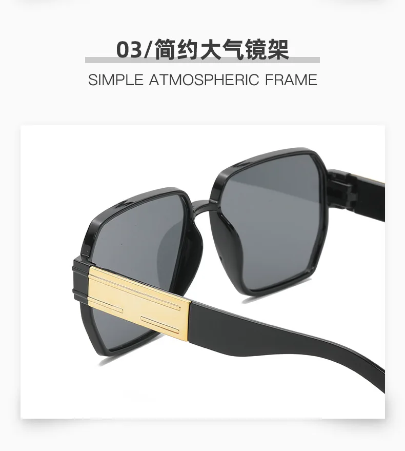 Neue Ankunft Vintage Polygon Sonnenbrille Frauen Männer Quadrat Sonnenbrille Große Brillen Oculos De Sol für Männlich Weiblich Spezielle Geformt – Detail 17