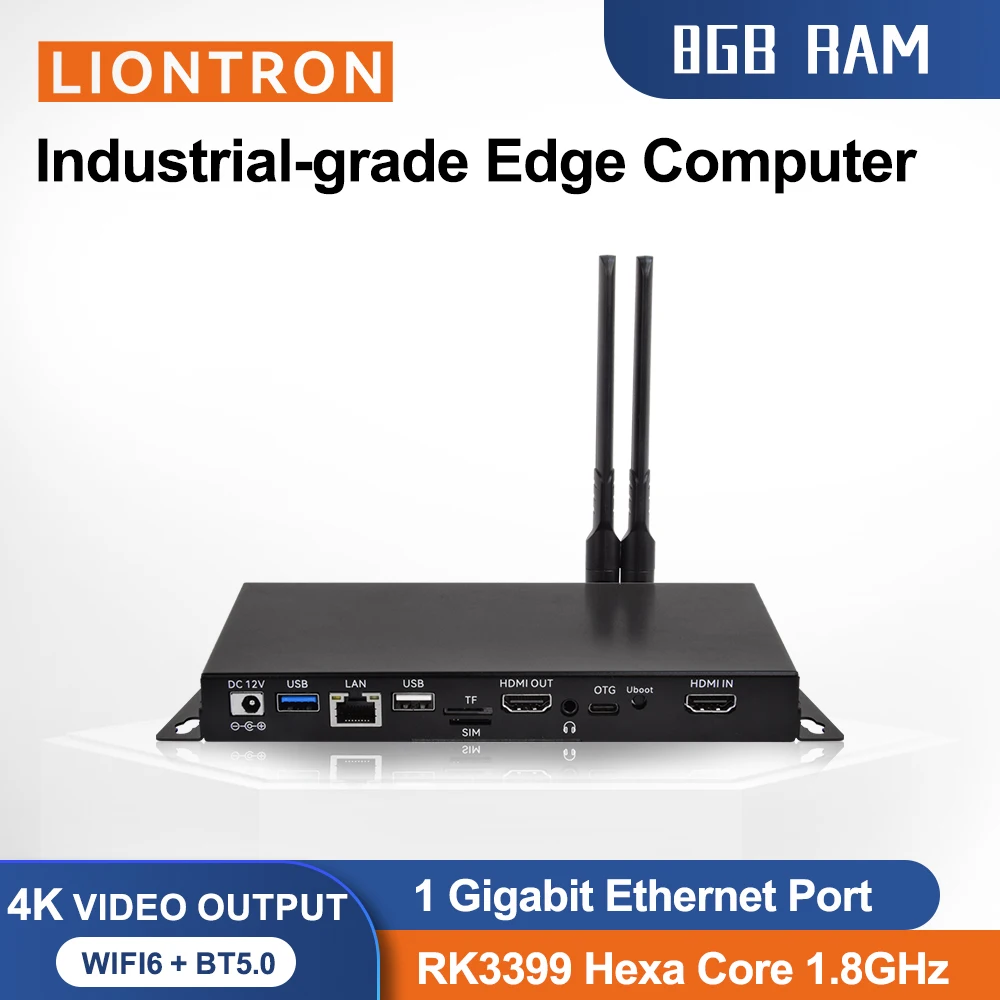 Liontron-caja de reproductor multimedia Rockchip RK3399, con Android, Linux OS, salida de entrada de HD-MI para máquina publicitaria, inteligencia PC