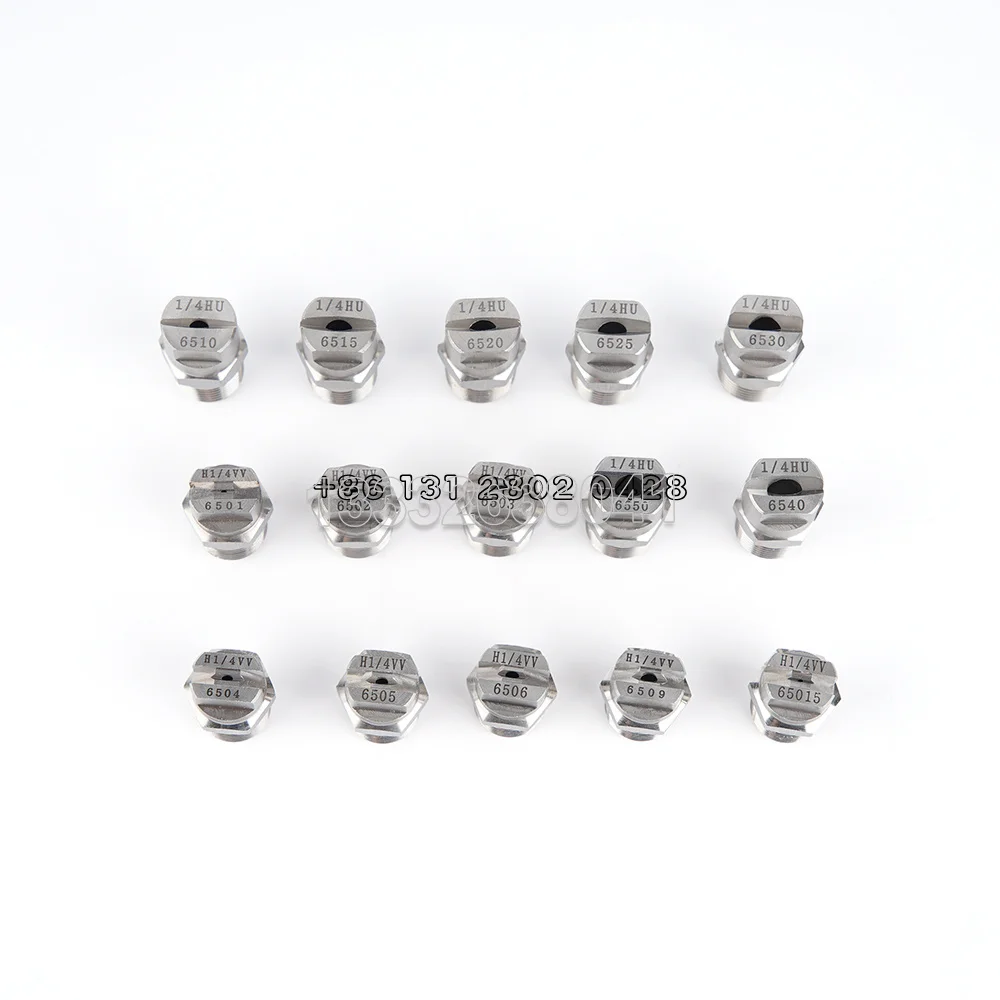 1pc HU HVV 1/4 1/8 SS Fan-shaped Nozzle Atomization 15 25 40 50 65 80 95 110 Degree Industrial Nozzle Dust Removal Spray