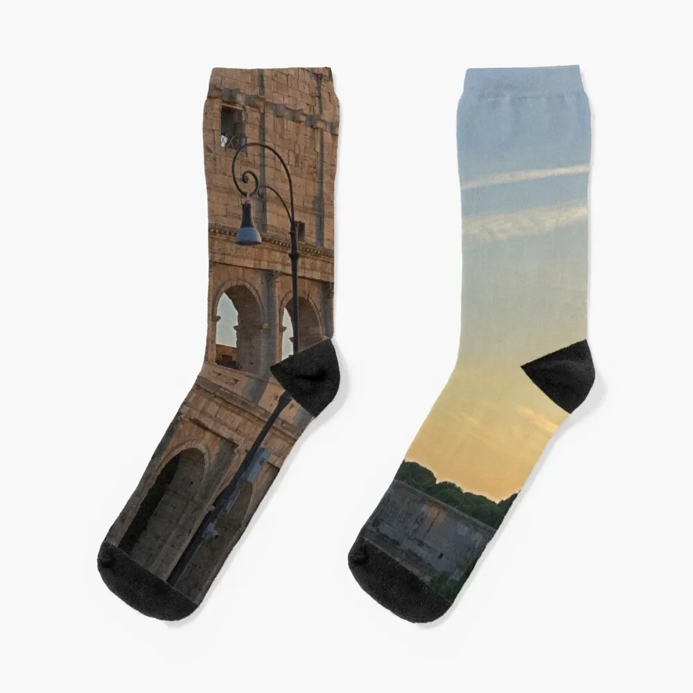 Sunset in rome Socks Soccer christmas gifts Women's Socks Men's