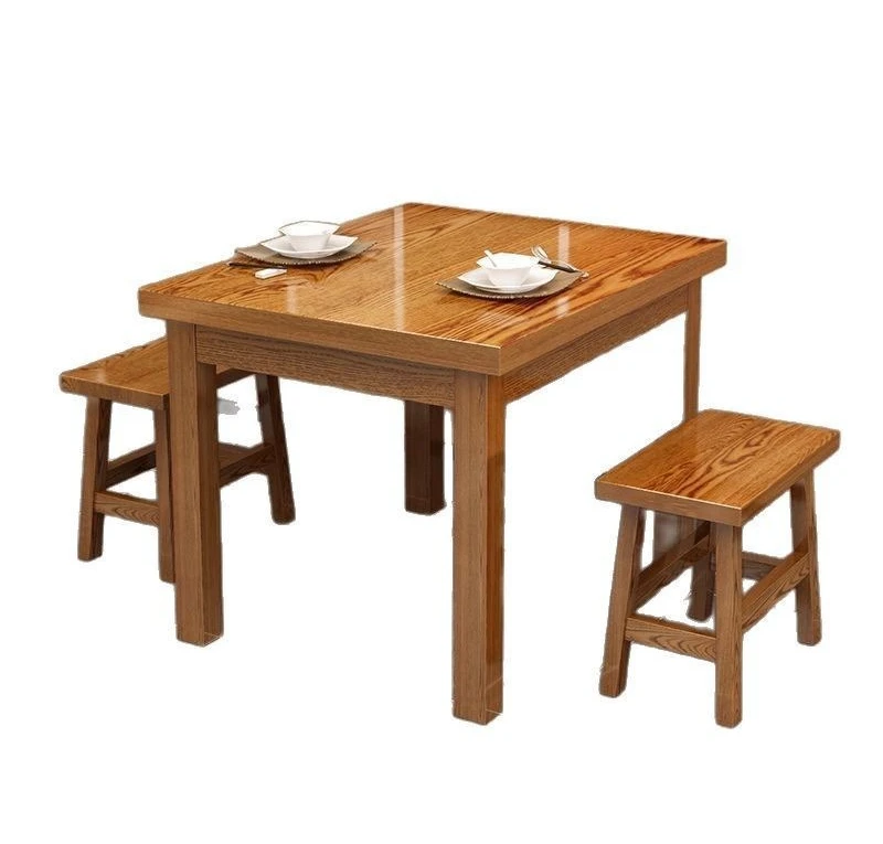 

Noodle shop, tables and chairs, restaurant, snack bar, dining table, combination, solid wood, food
