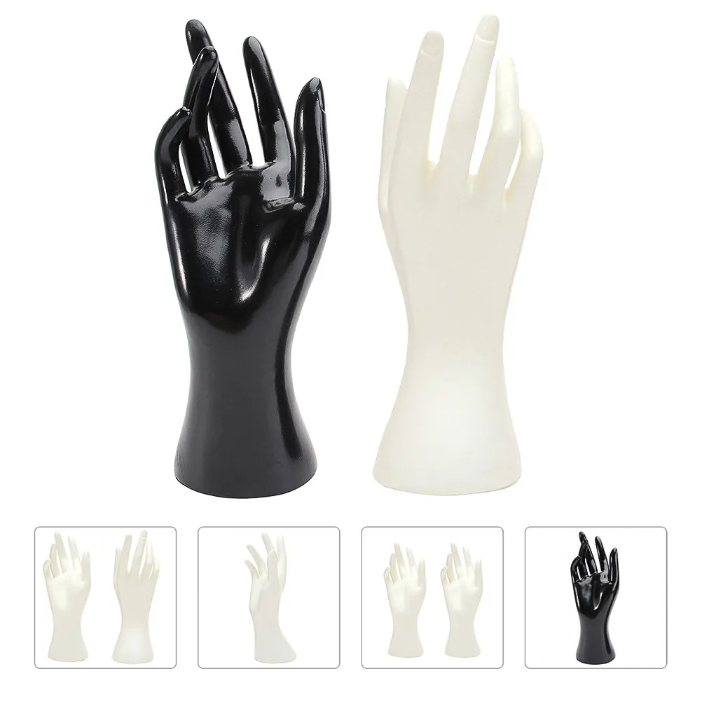 

1Set Jewelry Display Holder 3D Female Hand Stand Assorted Color Ring Watch Bracelet Organizer Store Home Desktop Display Rack
