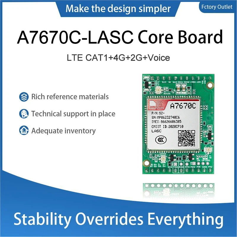 

SIMCOM A7670C core board A7670C-LASC Development Board LTE CAT1+4G+2G