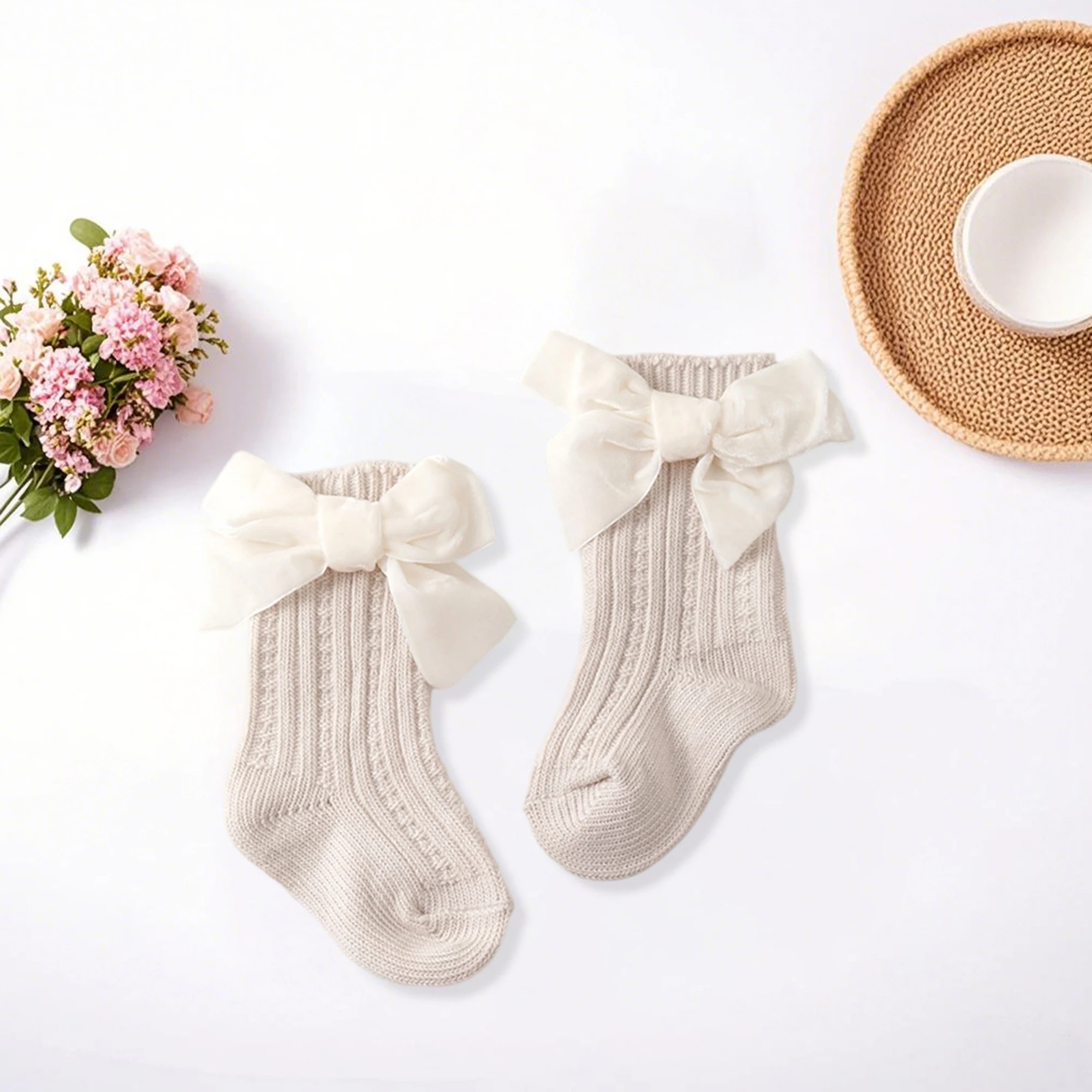 

Adorable Toddler Knee High Socks with Lovely Lace Trim and Non-Slip Grip for Fall and Winter Wear