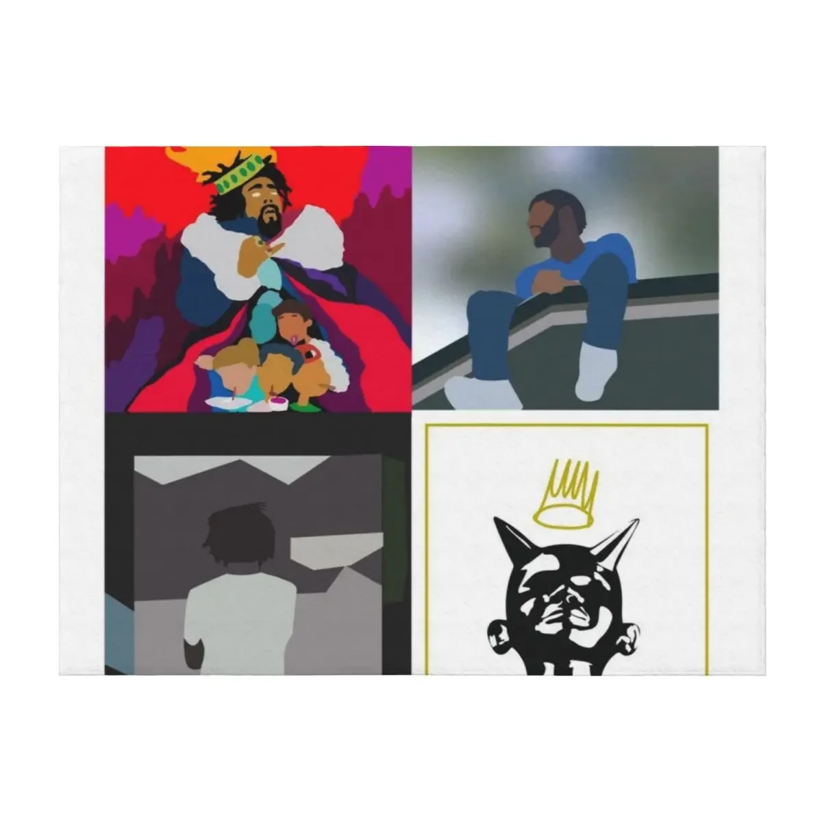 

j cole minimal albums Throw Blanket anime Bed Fashionable valentine gift ideas Shaggy Blankets