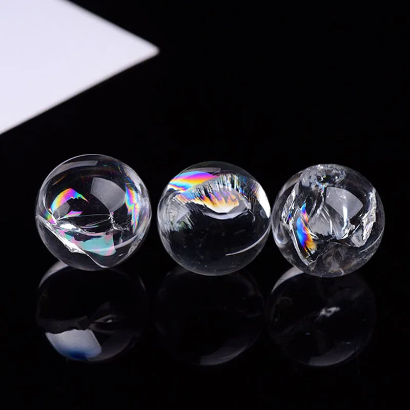 Natural Rainbow Crystal Crystal Ball Quartz Gem Crystal Jewelry Prediction Ball Healing Reiki Home Decor DIY Gift Collection